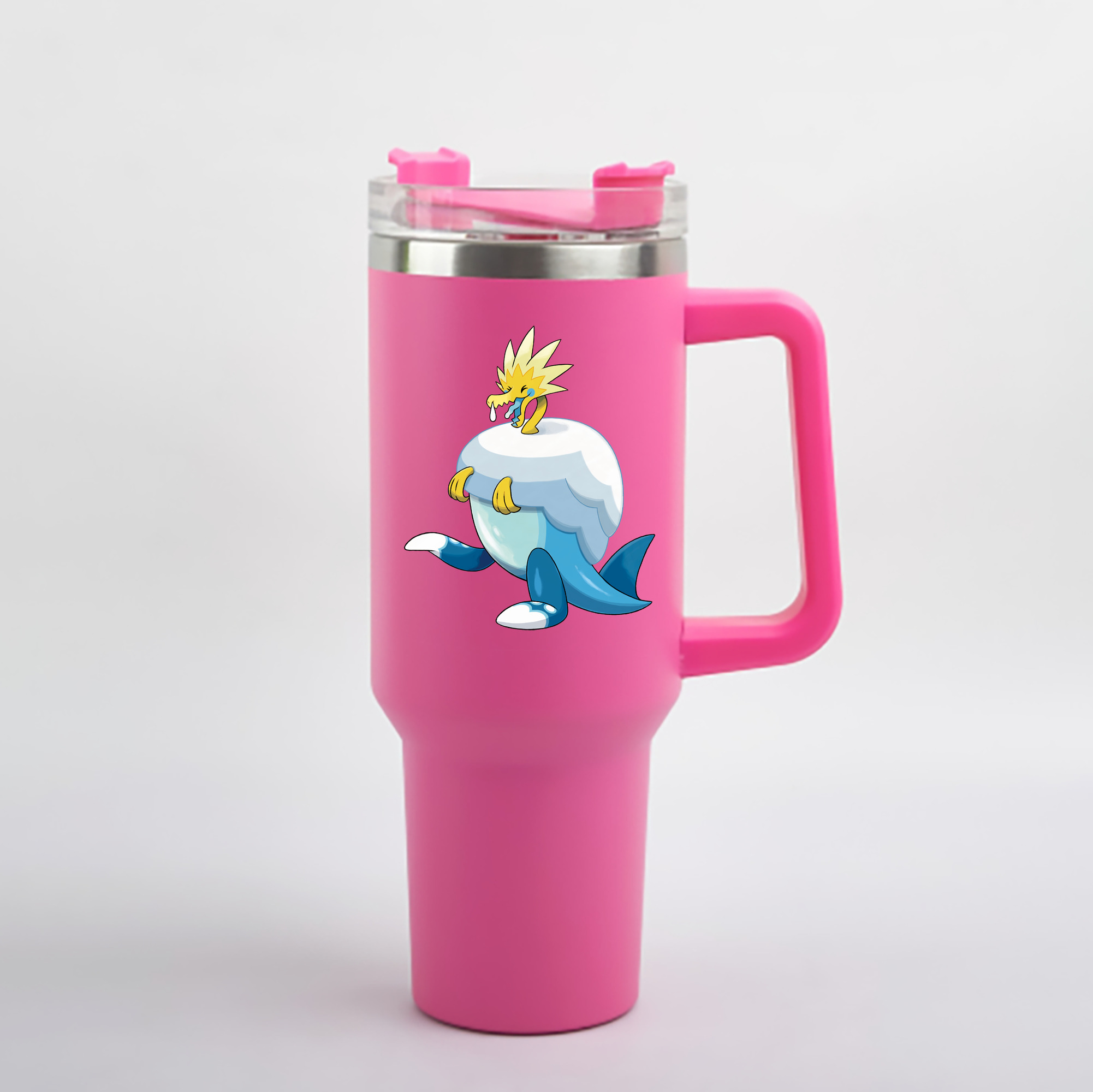 （画像用） ポケットモンスター Pokémon 1200mL車用タンブラー - クリスタルステッカー（プラスチックストロー付き）